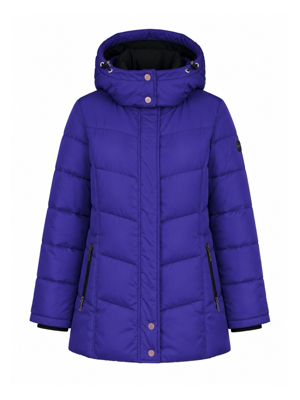 Calvin Klein Blue/Purple Hooded Winter Puffer Jacket Womens Size XL